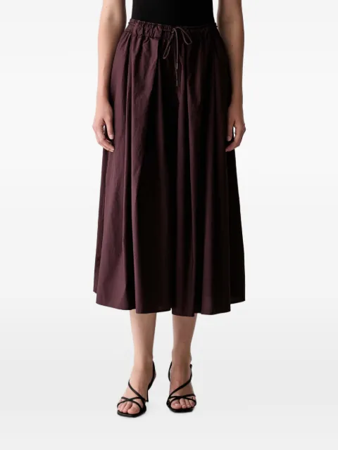 Marc O'Polo drawstring-waist pleated midi skirt Brown 5000011166