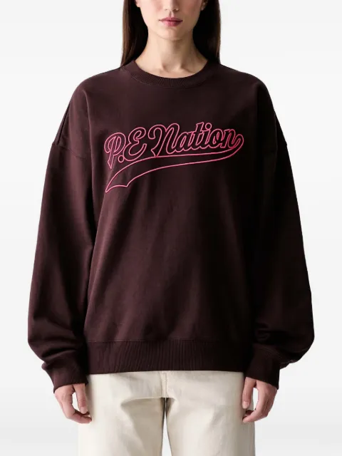 P.E Nation Formation 2 logo-embroidered sweatshirt Brown 261F110