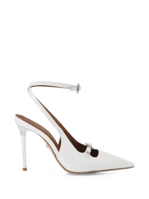 Kurt Geiger London crystal-embellished pointed-toe pumps White 5850210309
