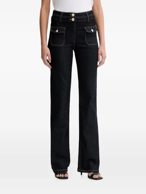 Morgan flap-pocket flared jeans Blue POLEN4