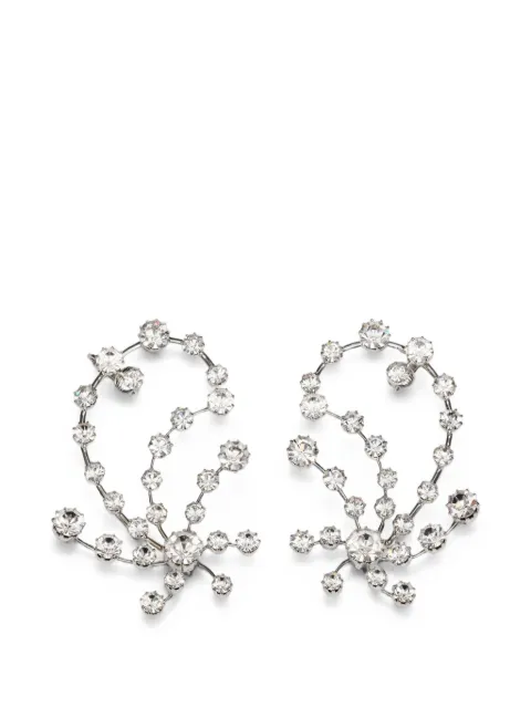 Magda Butrym crystal-embellished branching earrings Silver 406726