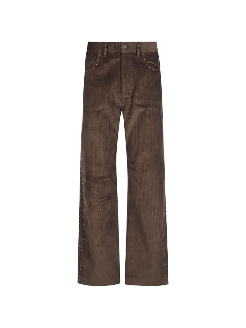 P.A.R.O.S.H. stud-embellished corduroy trousers Brown D230780BCONNOR