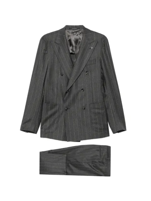Tagliatore stripe-pattern double-breasted suit Grey 2SVS20K11150195