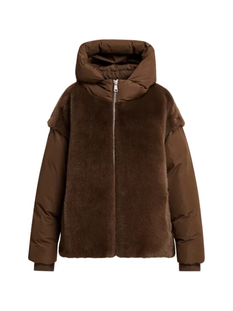 Essentiel Antwerp Kbeauty faux-fur panelled puffer jacket Brown KBEAUTY