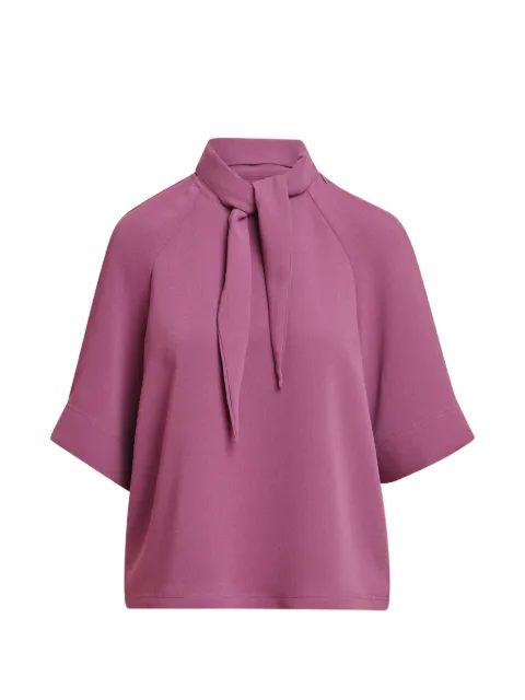 Essentiel Antwerp Kassie raglan-sleeve tie-neck blouse Purple KASSIE