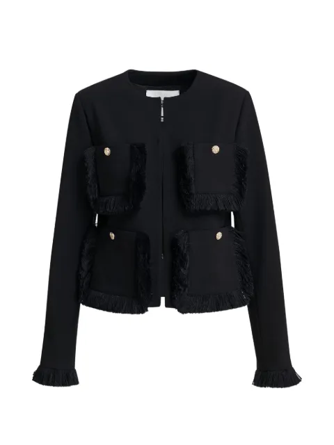 Essentiel Antwerp Kinetic fringed jacket Black KINETIC
