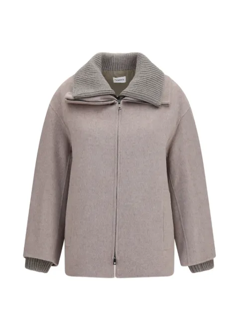 P.A.R.O.S.H. quilted layered wool jacket Neutrals D431906I