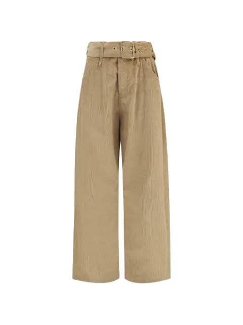 DARKPARK Korea Pier belted straight-leg trousers Neutrals WTR93FAC191