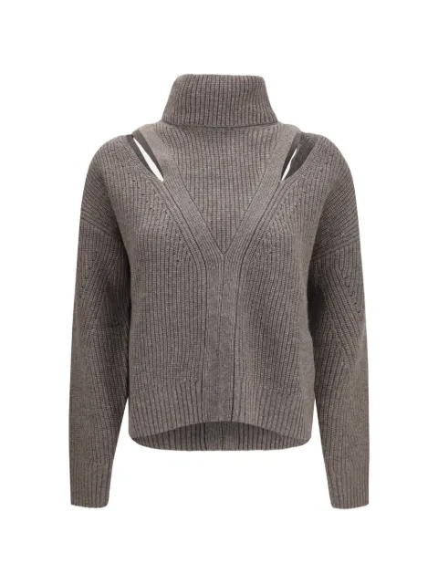 P.A.R.O.S.H. perforated high-neck sweater Brown D512968