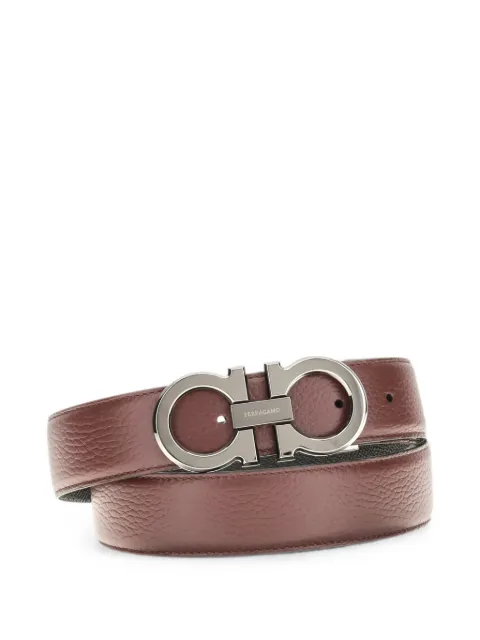 Ferragamo reversible and adjustable Gancini belt Brown 796202