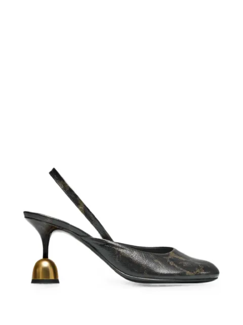 Vanda Novak Peggy leopard-print slingback pumps Black SHDPEGDL37