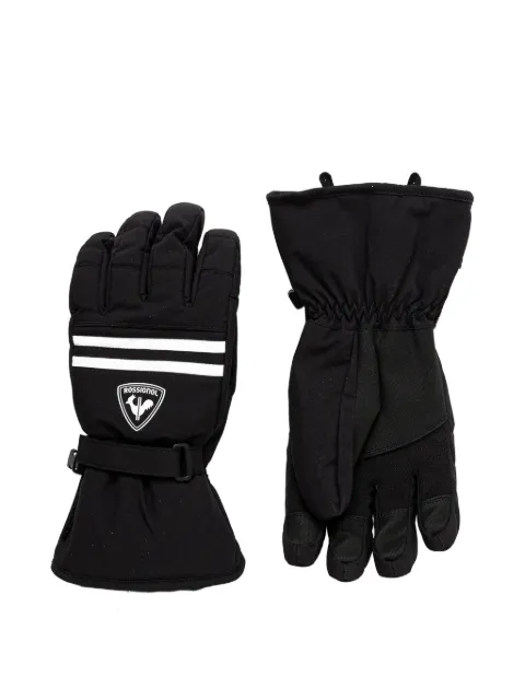 Rossignol logo-patch stripe-detail ski gloves Black RLMMG14