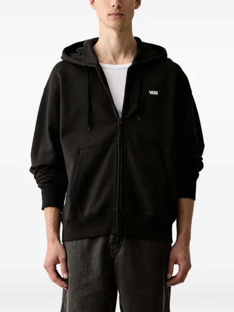 Vans logo-print zip-up hoodie Black VN0010GGBLK1