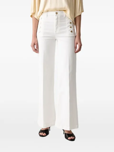 VICOLO button-embellished jeans White DAB5169