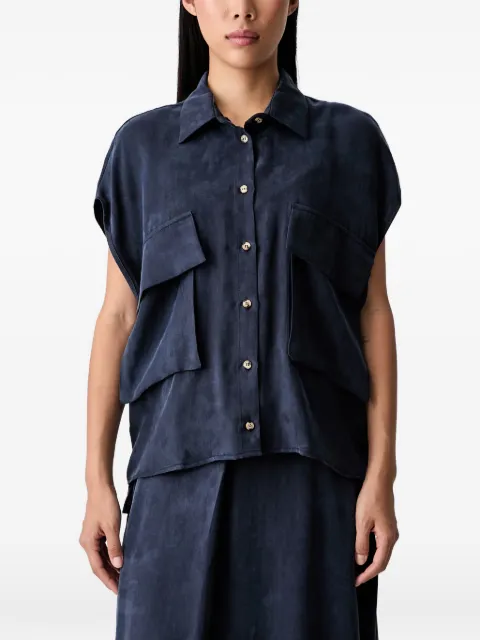 VICOLO flap-pocket shirt Blue TAB1785