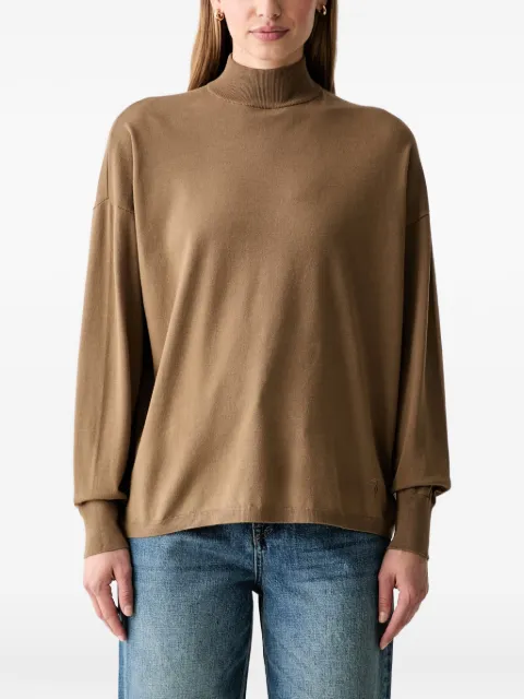 Trussardi high-neck dropped-shoulder sweater Brown M7336001123N