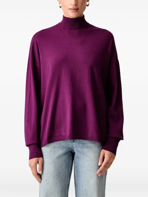 Trussardi high-neck drop-shoulder sweater Purple M7336001123N