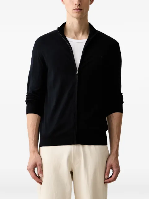Trussardi zip-up logo-embroidered sweatshirt Black M0188000085N