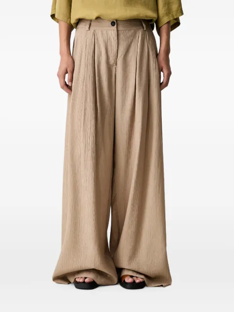 VICOLO pleated wide-leg trousers Neutrals TAB2613