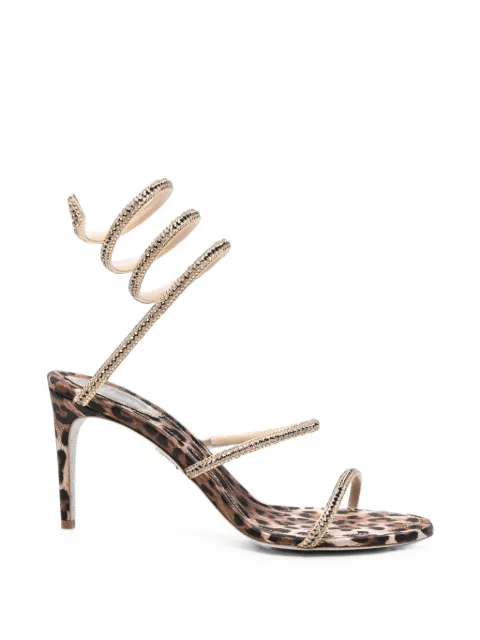René Caovilla Cleo leopard-print sandals Brown C12899080R001