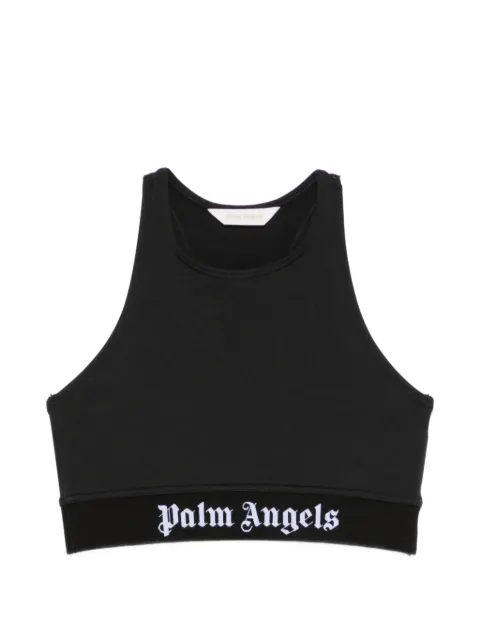 Palm Angels logo-underband racerback sports top Black PAWVO001FB0011010
