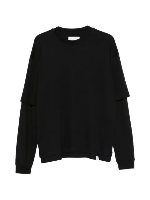 WOC Orange layered long-sleeve T-shirt Black 126TS212IN