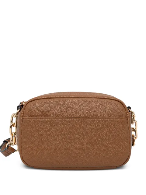 LIU JO logo-plaque pebbled-effect shoulder bag Brown AF6040ES039