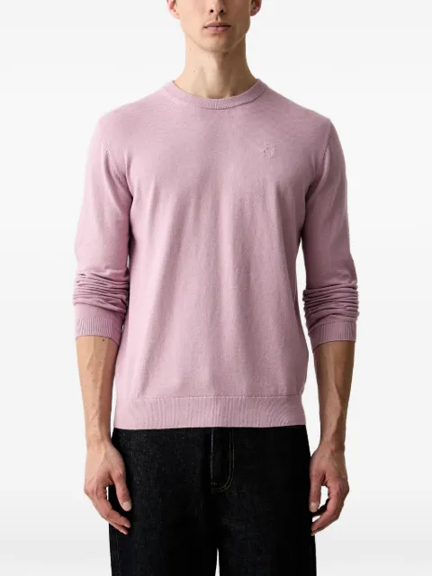 Karl Lagerfeld logo-embroidered crew-neck sweater Pink 655000563300