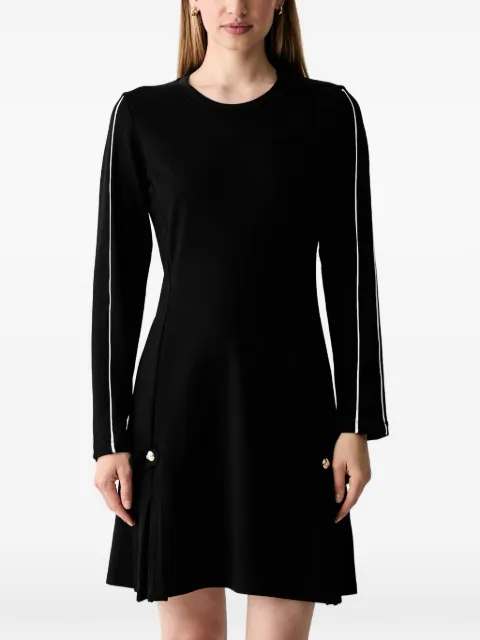 LIU JO side-stripe pleated-detail dress Black TF6272JS182