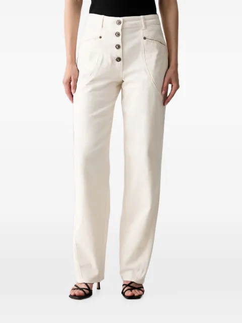 LIU JO button-fastening straight-leg jeans Neutrals WF6114T1819