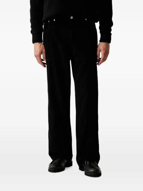 Karl Lagerfeld Jeans corduroy-texture carpenter trousers Black B3M10017999