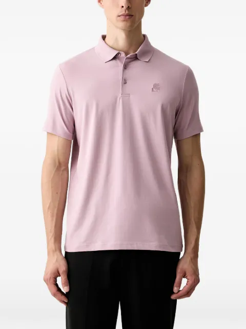 Karl Lagerfeld logo-embroidered polo shirt Pink 745750563221