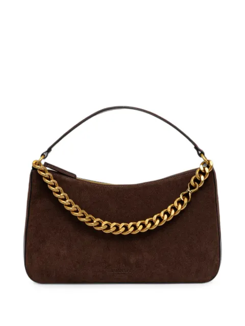 TWINSET Liliane medium suede tote bag Brown 999TB7015