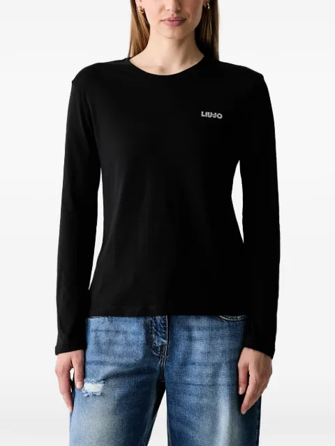 LIU JO logo-embellished long-sleeve T-shirt Black WF6451J6308