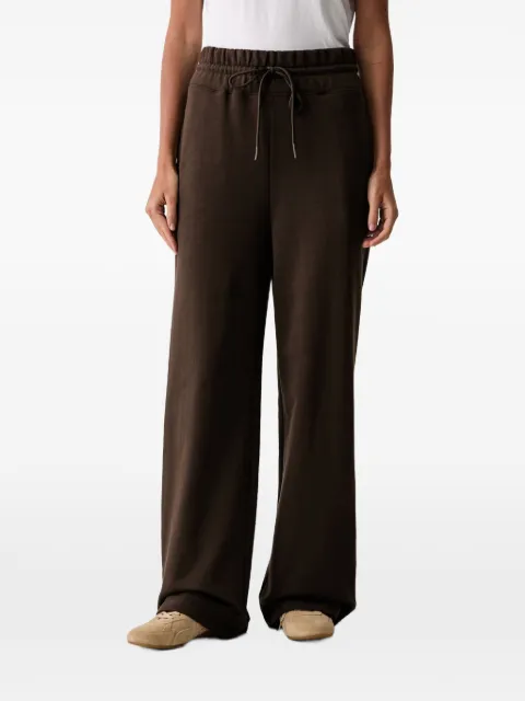 TWINSET logo-print drawstring track pants Brown 262TP272C
