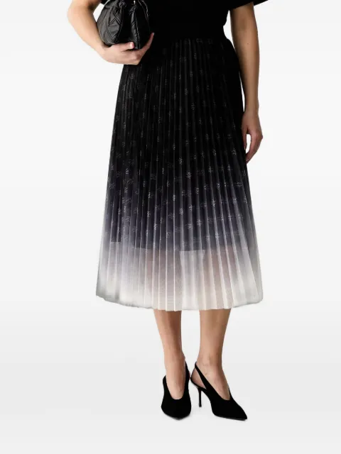 Karl Lagerfeld logo-print pleated midi skirt Black B3W12005A45