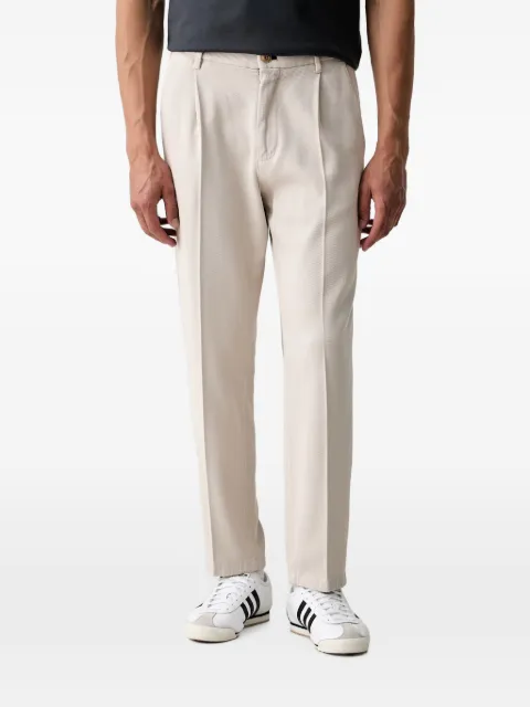 Joop! pressed-crease elasticated-waistband trousers Neutrals 30104827