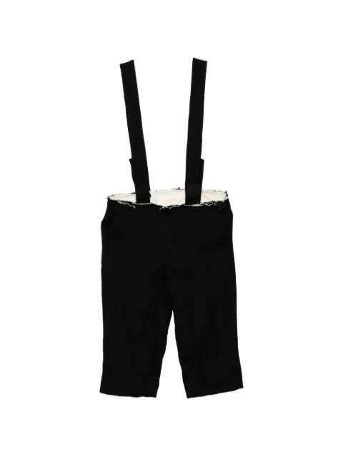 Comme des Garçons Homme Plus frayed-edge suspender trousers Black PQP040