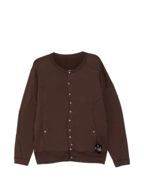 Undercover press-stud curved-panel cardigan Brown UC1F48052