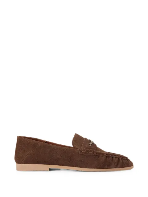 Kurt Geiger London logo-plaque suede loafers Brown 5808030209