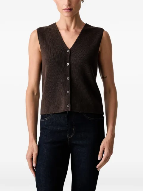 Marc O'Polo ribbed-knit V-neck top Brown 5000014722