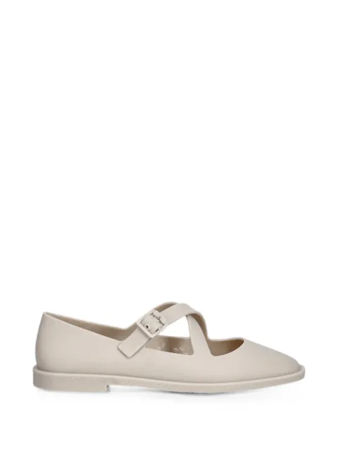 Melissa buckle-fastening crossover-strap ballet flats Neutrals 37797