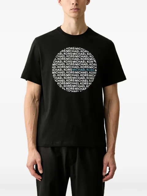 Michael Kors cotton jersey T-shirt with circular logo Black CT6531HFV4