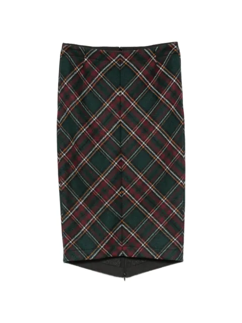 Nº21 tartan-pattern midi skirt Green 26IN2M0C0143159