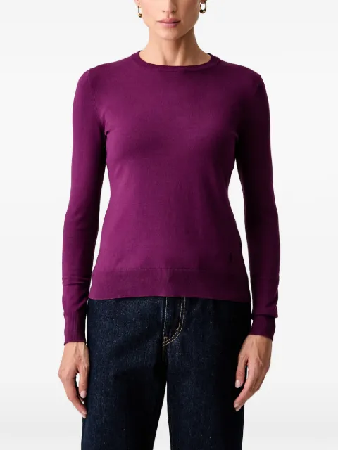 Trussardi crew-neck long-sleeve sweater Purple M7356001241N