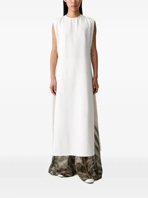 VICOLO sleeveless side-slit maxi dress White TAB2266
