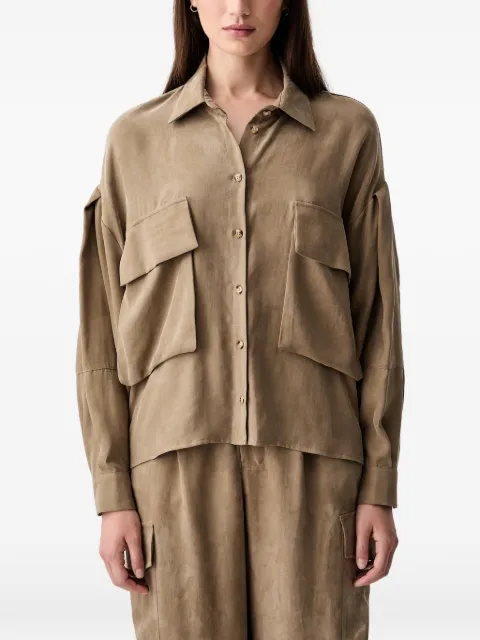 VICOLO flap-pocket drop-shoulder shirt Neutrals TAB0122