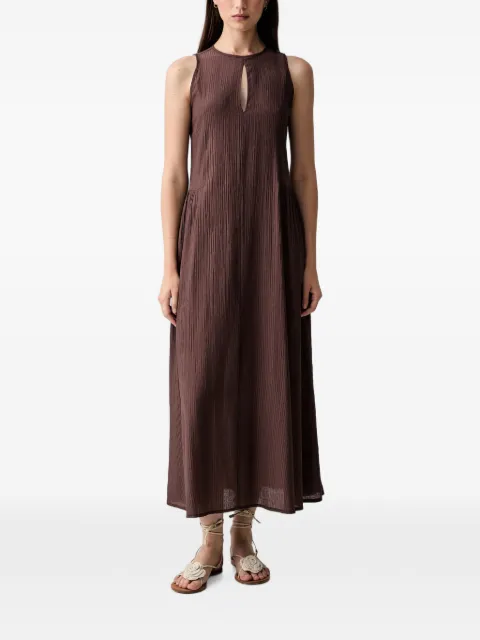 VICOLO key-hole midi dress Brown TAB2612