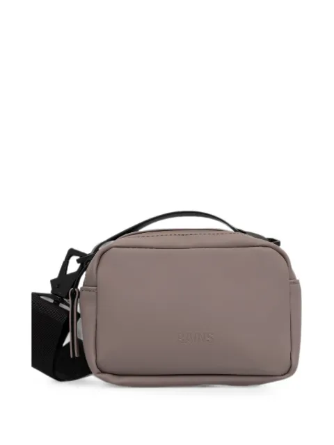 Rains micro Box logo-debossed shoulder bag Brown 14120