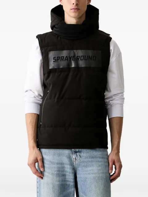 Sprayground Ninja Bullet logo-print padded gilet Black 21SFW023D